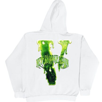 Never Broke Again Vlone Slime Hoodie White