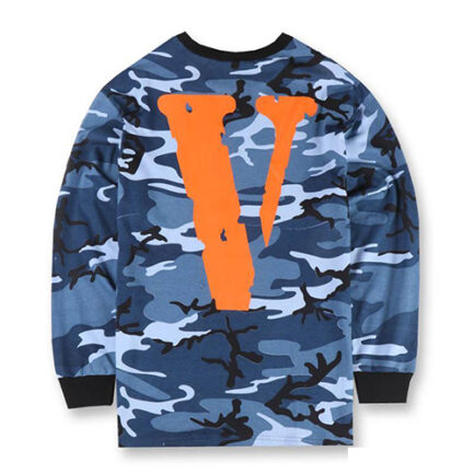 Vlone Friends Blue Camo Sleeve Shirt