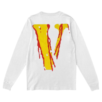 Vlone Blood Smiley Face Sweatshirt – White