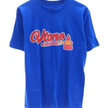 Vlone Cotton Tee Blue Cotton Fashion T-Shirt