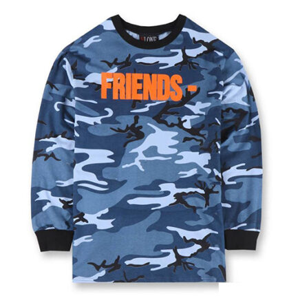 Vlone Friends Blue Camo Sleeve Shirt