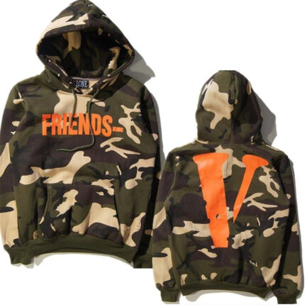 Vlone Friends Camo Hoodie Friends V Staple