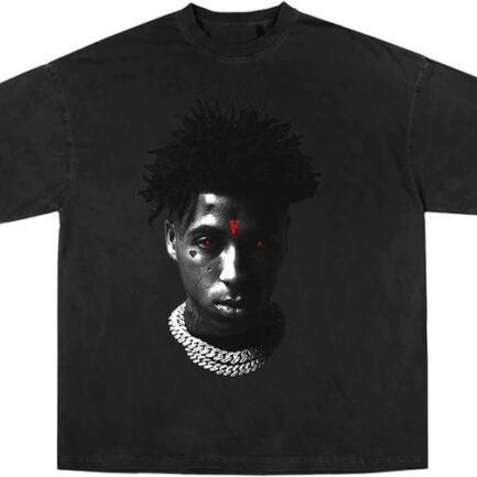 YoungBoy NBA x Vlone Reaper Child Black Tees